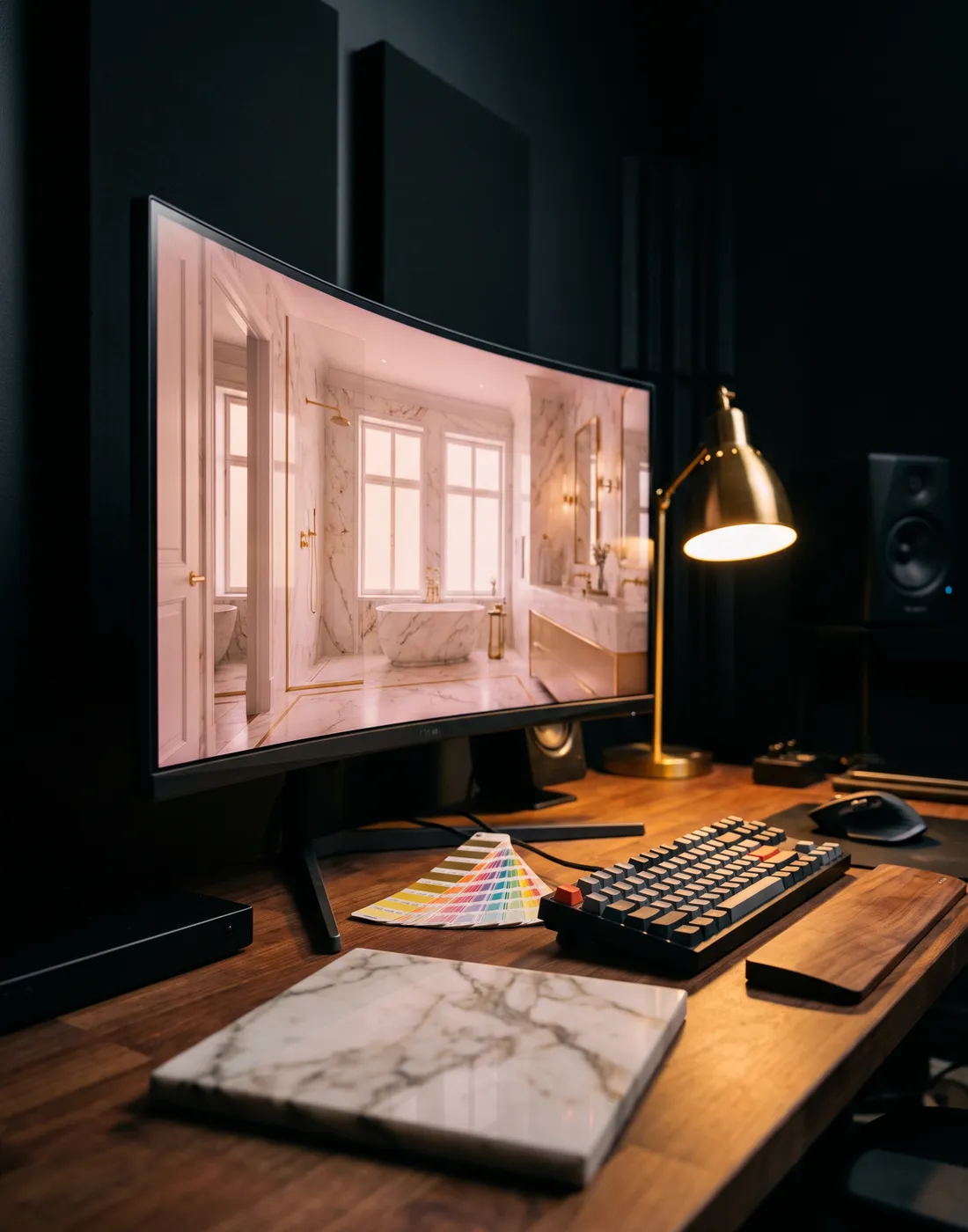 Photorealistic rendering on a calibrated monitor